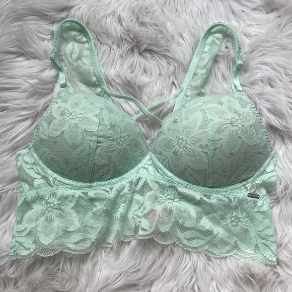 VS PINK • Silver Stars Strappy Lace Push-up Bra - Picture 3 of 10